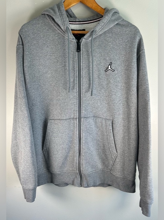Jordan Other - Nike Jordan Essential Men’s Fleece Full Zip Hoodie Sweater L Carbon Heather EUC